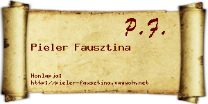 Pieler Fausztina névjegykártya